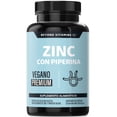 thumbnail image 1 of Zinc 20mg (gluconato De Zinc) Potenciado Con Piperina Estandarizada Al 95% - Zinc Vegano - Zinc Piperina Premium - Pimienta Negra - Vitaminas Mujer / Hombre - (180 Cápsulas), 1 of 6