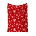 thumbnail image 2 of Uutvery Christmas Snowflake Fleece Throw Blanket Super Soft Plush Warm Cozy Lightweight For Sofa Bed Couch Camping Office Home Decor Holiday Gift 51.2x39.3 Red, 2 of 6