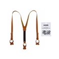 thumbnail image 1 of CTM®  Coated Leather Button-End Y-Back Suspender with Bachelor Buttons (Men's), 1 of 5