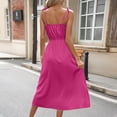thumbnail image 4 of Ashirexll Maxi Dresses for Women Casual Dresses Women Casual Open Back Adjustable Straps Slim Fitting Solid Elegant Temperament Sling Dresses, 4 of 7
