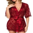 thumbnail image 3 of Robe de Nuit en Dentelle Babydolls pour Femmes, Pyjama une Pièce Transparent, 3 of 6