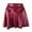 Red, variant on Prolriy Leather Skirt Fashion Ladys Leather Skirt High Waist Creased Skirt Solid Casual Base Skirts for Women Black L
