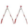 thumbnail image 4 of Stainless Steel Food Tong with Silicone Handle for BBQ Salad Cooking, 2pcs Set, 4 of 7
