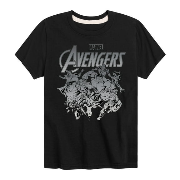 Marvel The Avengers - Group Logo - Toddler And Youth Short Sleeve Graphic T-Shirt