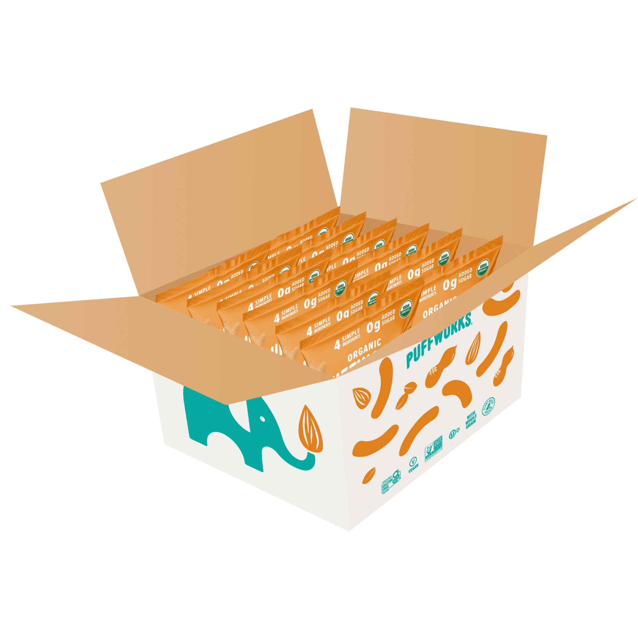 Puffworks baby Organic Peanut Butter Puffs .5 oz, pack of 12