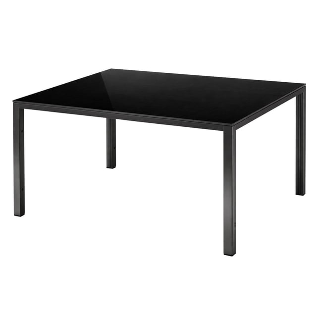 Mesa para Comedor Eames Vidrio Negro Moderna Cristal