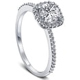 thumbnail image 2 of 2.00 Cts Certified Cushion Moissanite, 18K White Gold Plated, Sterling Silver Solitaire Engagement Ring, Anniversary Ring , Wedding Ring, 2 of 4