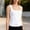 *White, variant on ClodeEU Women's Solid Color Square Neck Tank Top,Summer Casual Slim Fit Sleeveless Basic Cami Army Green,Women's Plus L
