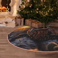 thumbnail image 5 of Xecao Lizard With Sunglasses Sunset Pattern Christmas Tree Skirt Holiday Part Decorations for Christmas Tree, Farmhouse Christmas Decor Xmas Holiday Home Party Decorations-36", 5 of 6
