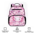thumbnail image 6 of Jeiento Cute Axolotl Toddler Preschool Bookbag 13.5", Large Compartment Kids Backpack with Mesh Sides, Cherry Blossom Multi-Pocket Design for Girls Daycare, 6 of 7