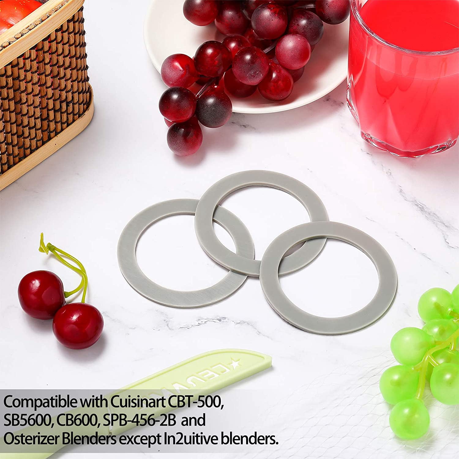BFP703 Blender Gasket Replacement – Pack Of 4 Sealing O-Rings Compatible With Cuisinart & Other Blenders, Easy To Install - View #2