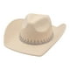 thumbnail image 4 of Sombrero de vaquero occidental, sombrero, disfraces, cosplay, sombrero de pesca de verano, sombrero de vaquera para, Beige, 4 of 9