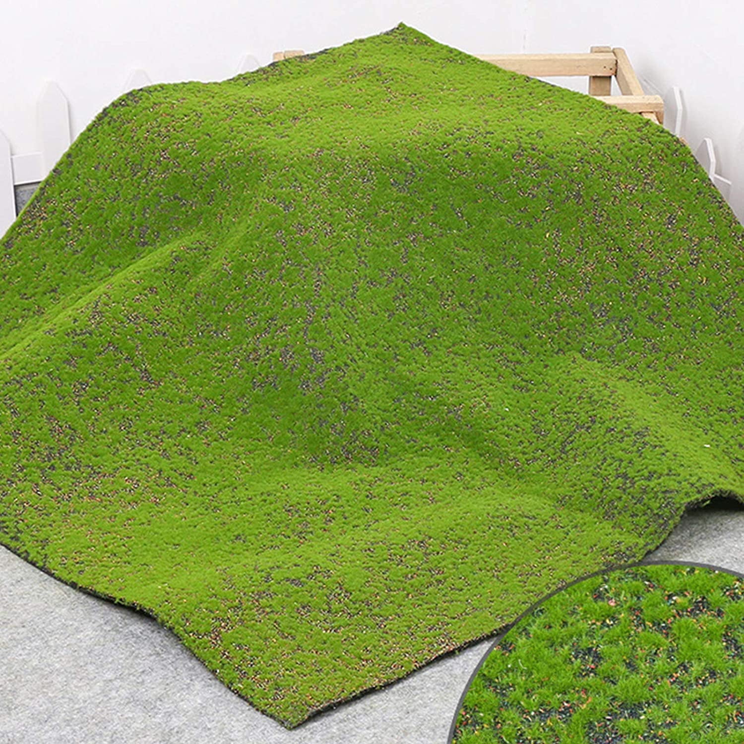 Visland Moss Mat, Artificial Moss Turf Lawn Wall Green Plants DIY