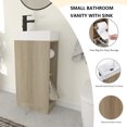 thumbnail image 3 of 16" Small Bathroom Vanity with Sink,Small Space Fit,2 Toilet Paper Holders & Storage Pocket, 3 of 9