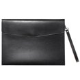 thumbnail image 1 of Homoyoyo Document Pouch Negro De PU Resistente Con Gran Capacidad Para Almacenamiento De Documentos A4, 1 of 8
