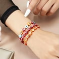 thumbnail image 5 of GKNET 8mm Good Luck Evil Eye Resin Handmade Braided Bead Bracelet Women Delicate Jewelry Party-Blue, 5 of 9