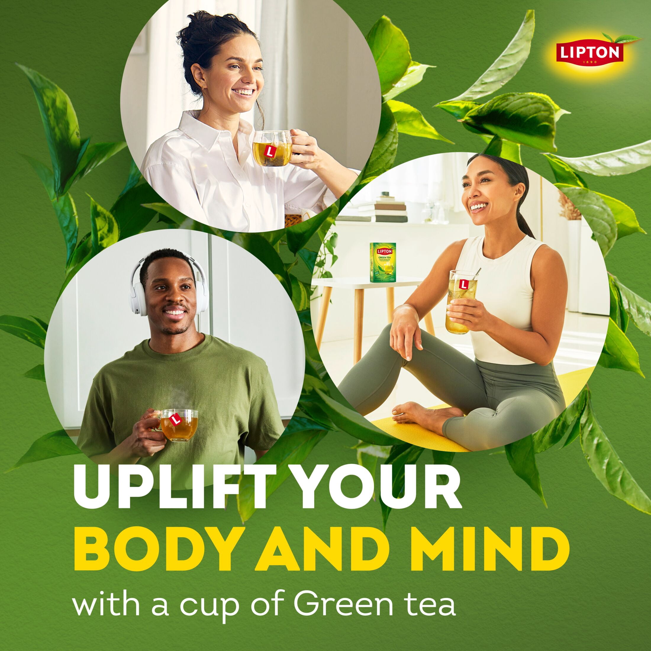 (6 pack) Lipton Peach Green Tea Bags, 20 Count