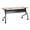 Black Frame/Oak Top with Power, variant on Learniture High-Pressure Laminate Mobile Flipper Table, Rolling Flip-Top Nesting Training Table for Classrooms, Offices & Collaborative Workspaces