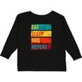 thumbnail image 3 of Inktastic Barbecue Grilling Eat Sleep BBQ Repeat Boys or Girls Long Sleeve Toddler T-Shirt, 3 of 5