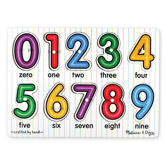 MELISSA & DOUG SEE-INSIDE NUMBERS PEG PUZZLE (Set of 3)