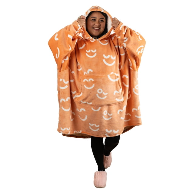 Sudadera Cobija Polar con Capucha Adulto Unitalla Naranja