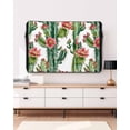 thumbnail image 3 of Outdoor TV Cover 60 to 65 Inch Weatherproof, Botanical Floral Waterproof TV Screen Protector for Outside Decor with Zipper and Pocket 58"L x 37"H , Cactus Succulent Desert Green Red, 3 of 7