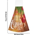 thumbnail image 3 of SKYSONIC 2 PCS Christmas Balls Wooden Hand Towels with Hanging Loop for Bathroom and Kitchen, Hanging Band Towel - Xmas New Year Star Kitchen Dish Cloth and Bathroom Hand Towels Set , 12"x17", 3 of 6