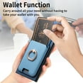 thumbnail image 5 of Classic Back Case for Samsung Galaxy S23 Ultra, with Removable Magnetic Card Slots Support Car Magnetic Mount with Finger Ring Stand Business Thin Fit Phone Case for Galaxy S23 Ultra, Blue, 5 of 7