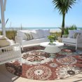 thumbnail image 6 of Addison Rugs Chantille Indoor/Outdoor Transitional Kaleidoscope Paprika Washable Round Rug, 8' x 8', 6 of 6