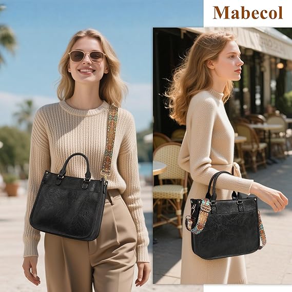 GAEKEAO Crossbody Bags for Women Leather Top Handle for Ladies Tote Shoulder Bag Satchel Purse with Adjustable Strap