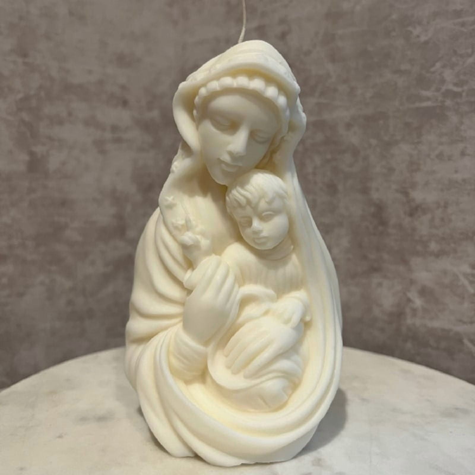 Epoxy Handmade Soap Mold Mary Holds Child Decor Candle Mold for DIY Decoration Making Soap Candle Melt Resin Clay