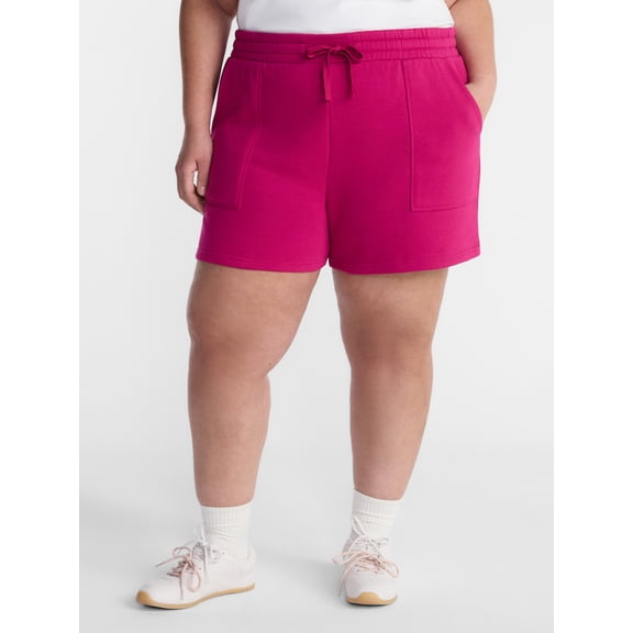 Terra & Sky Women's Plus Size Fleece Shorts, Sizes 0X-5X