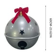 thumbnail image 3 of Inflatable Christmas Ball with Bows and Bells, 60cm PVC Hanging Ornament for Tree & Yard, Outdoor Indoor Holiday Decoration, Foldable & Reusable Xmas Decor, 3 of 4