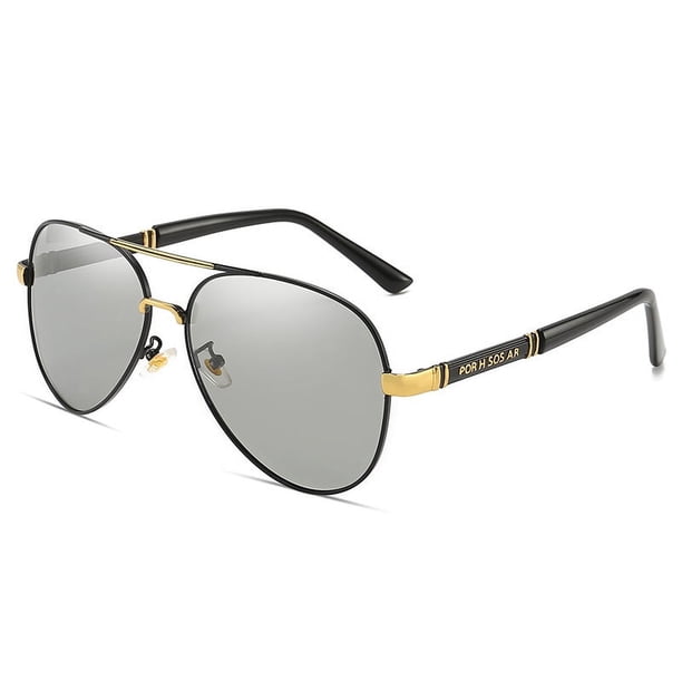 Gafas de sol que cambian de color, de día y de noche, de doble uso, gafas de sol polarizadas de piloto para hombre