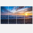 thumbnail image 2 of Cloudy Sky with Bright Full Yellow Sun - Beach Photo Canvas Print, 2 of 3