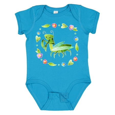 

Inktastic Praying Mantis with Flowers and Leaves Gift Baby Boy or Baby Girl Bodysuit