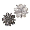 thumbnail image 6 of Crystal Rhinestone Lovely Flower Buttons for Clothes Sewing Craft 25mm - White, 6 of 6