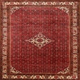 thumbnail image 1 of Ahgly Company Machine Washable Indoor Square Traditional Sienna Brown Area Rugs, 4' Square, 1 of 7