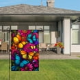 thumbnail image 3 of Amhnf Colorful Butterflies And Flowers Garden Flag For Home Outdoor Garden Yard Decor 12x18 inch, 3 of 5