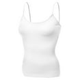 thumbnail image 2 of Essential Basic Women Layering Basic Short Camisole Cami Adjustable Strap Tank Top - 4Pk - 4 White, S, 2 of 6