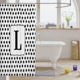 thumbnail image 3 of Manfei Minimalist Alphabet L Shower Curtain 72Wx78L,Classic Modern Art Bath Curtain,White Black, 3 of 5