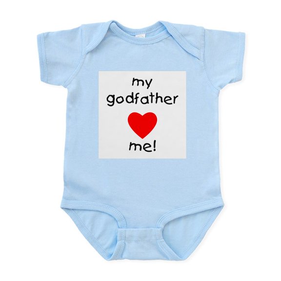 CafePress - My Godfather Loves Me Infant Bodysuit - Baby Light Bodysuit, Size Newborn - 24 Months