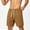 Khaki, variant on Mens Solid Basic Drawstring Athletic Shorts, Straight Relaxed Fit with Stretchy Breathable Fabric for Gym Running Fitness Workouts Yellow S