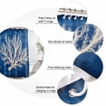 thumbnail image 6 of Coastal Coral Waterproof Fabric Shower Curtain,Oil Painted Summer Ocean Modern Art Waterproof Fabric Shower Curtain for Bathroom Curtains Bathtubs Hotel Shower Curtains with 12 Hooks Extra Long 72x96, 6 of 8