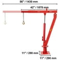 VEVOR Truck Mounted Crane 2000 lbs Pickup 360°Swivel Design, Hydraulic Crane Hoist Telescopic