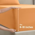 thumbnail image 6 of Nestl Full Size Sheet Sets, 1800 Series Deep Pocket 4 Piece, Luxury Soft Microfiber Bed Sheet Sets, APRICOT ORANGE, 6 of 8