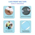 thumbnail image 6 of 72Pcs Waterproof Lace Tape for Hairpiece Wig Tape, Adhesive Double Sided Waterproof, Strong Hold Clear Lace Supports Toupees for Quick Weave Wigs Toupee Hairpiece Hair Extension, 6 of 7