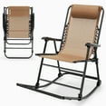 thumbnail image 1 of Patiojoy Foldable Rocking Chair Zero Gravity Lounge Rocker with Headrest Outdoor Portable Rocker Beige, 1 of 8