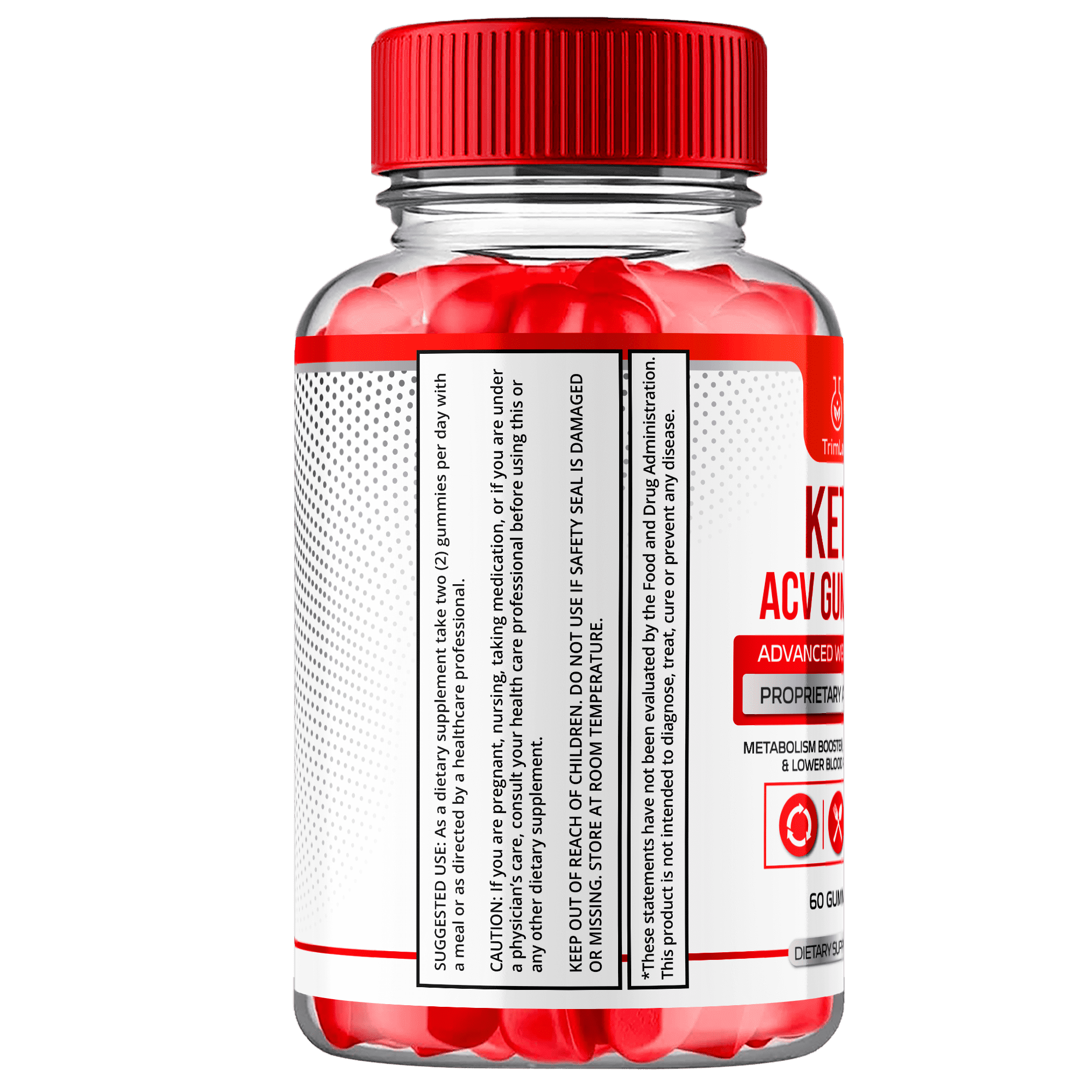 (5 Pack) Trimlab Keto ACV Gummies - Supplement for Weight Loss - Energy & Focus Boosting Dietary Supplements for Weight Management & Metabolism - Fat Burn - 300 Gummies