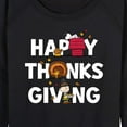 thumbnail image 3 of Peanuts - Happy Thanksgiving Icons - Women's Lightweight French Terry Long Sleeve Shirt, 3 of 6